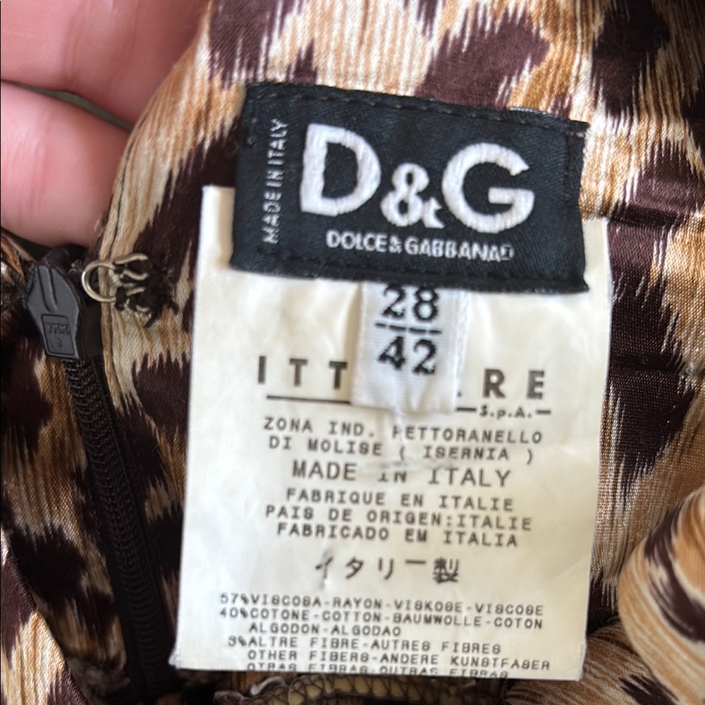 Dolce Gabbana Leopard Print Dress Y2K - Picture 3 of 8